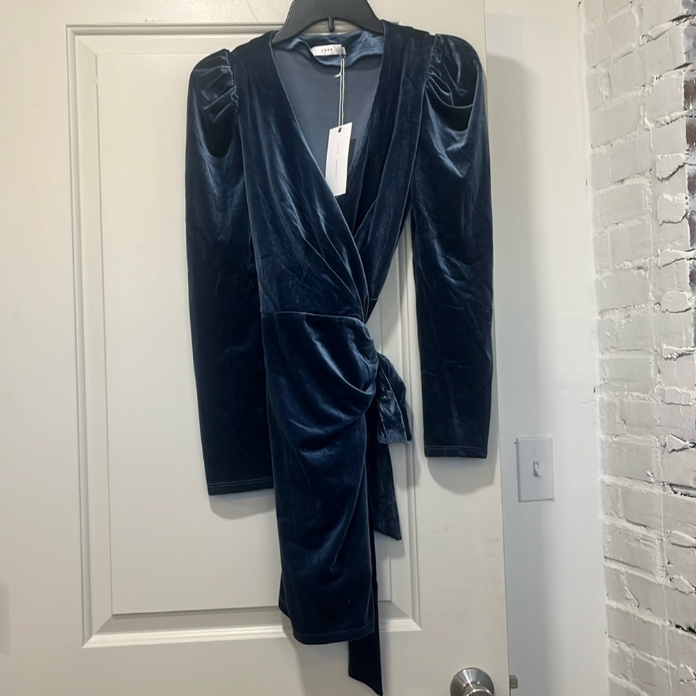 Vici Blue Velvet Dress